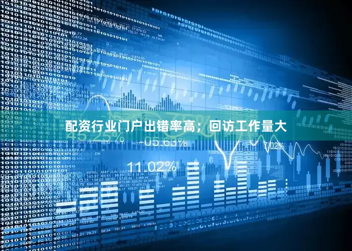 配资行业门户出错率高；回访工作量大